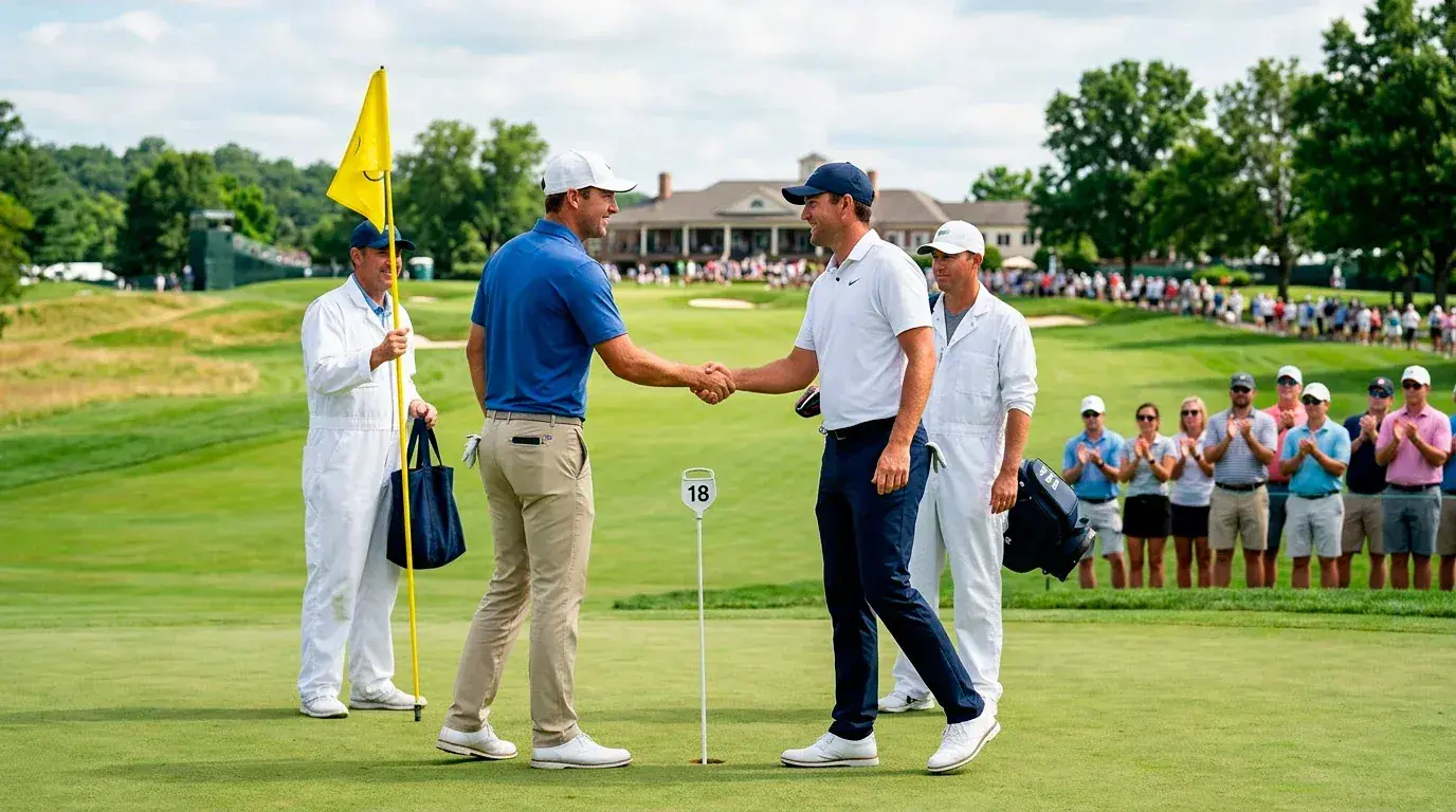 Two golfers paired in a head-to-head matchup that beginners can use as their second golf bet type