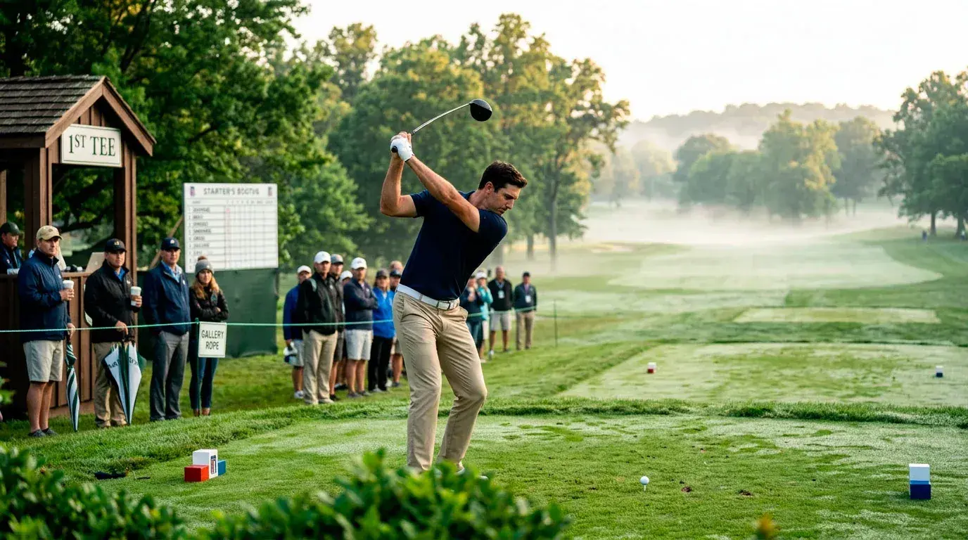 Golfers teeing off on Thursday morning at a PGA Tour first round event