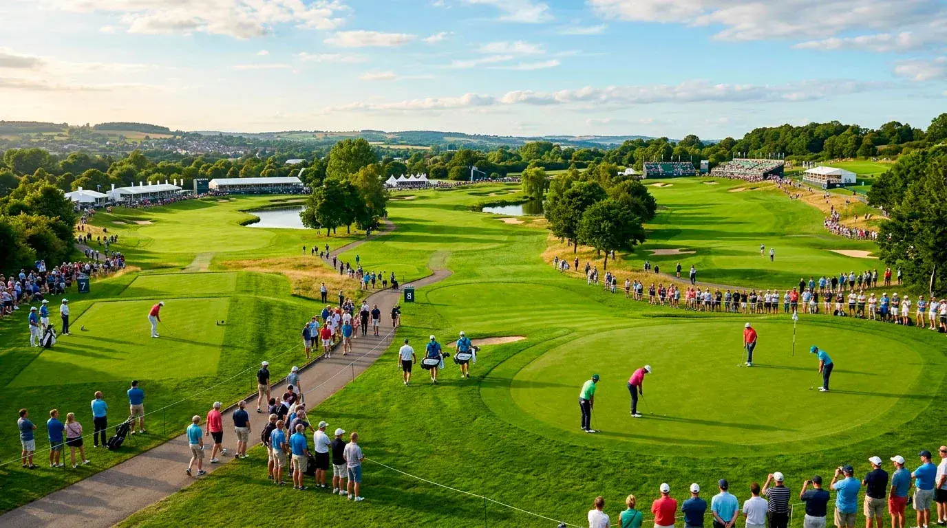 Golf betting markets displayed across multiple screens showing outright, matchup and positional wager types