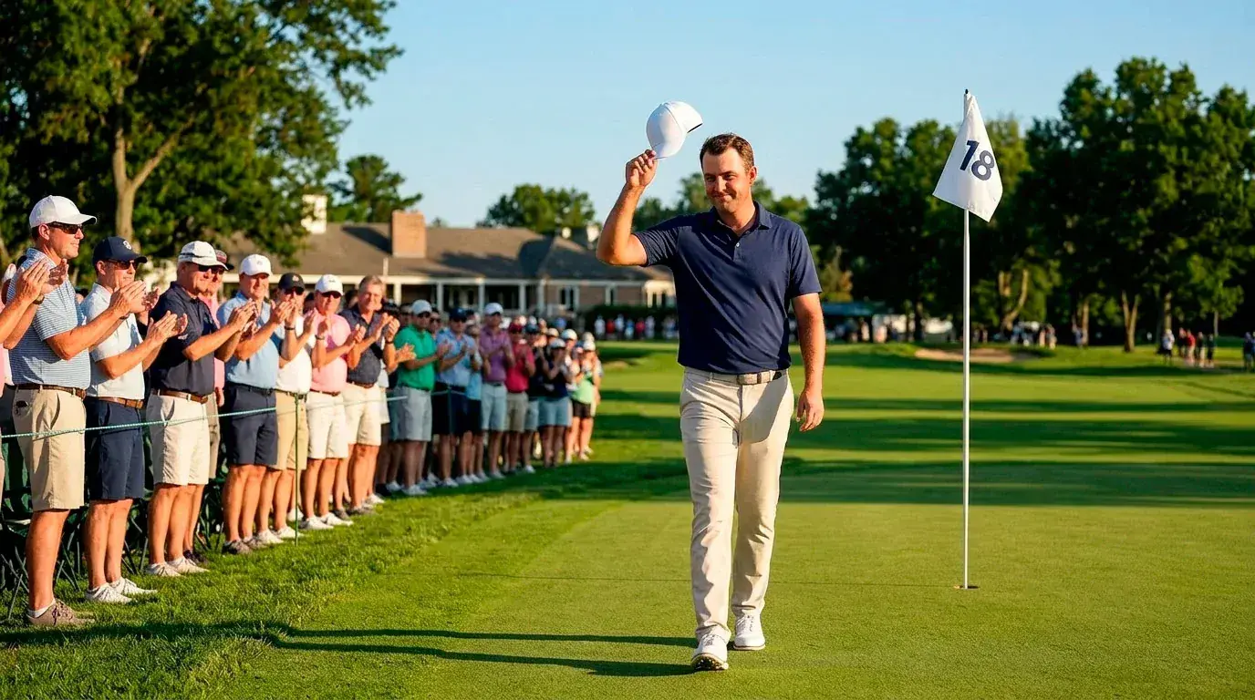 Golfer finishing a steady round demonstrating consistent top-finish potential