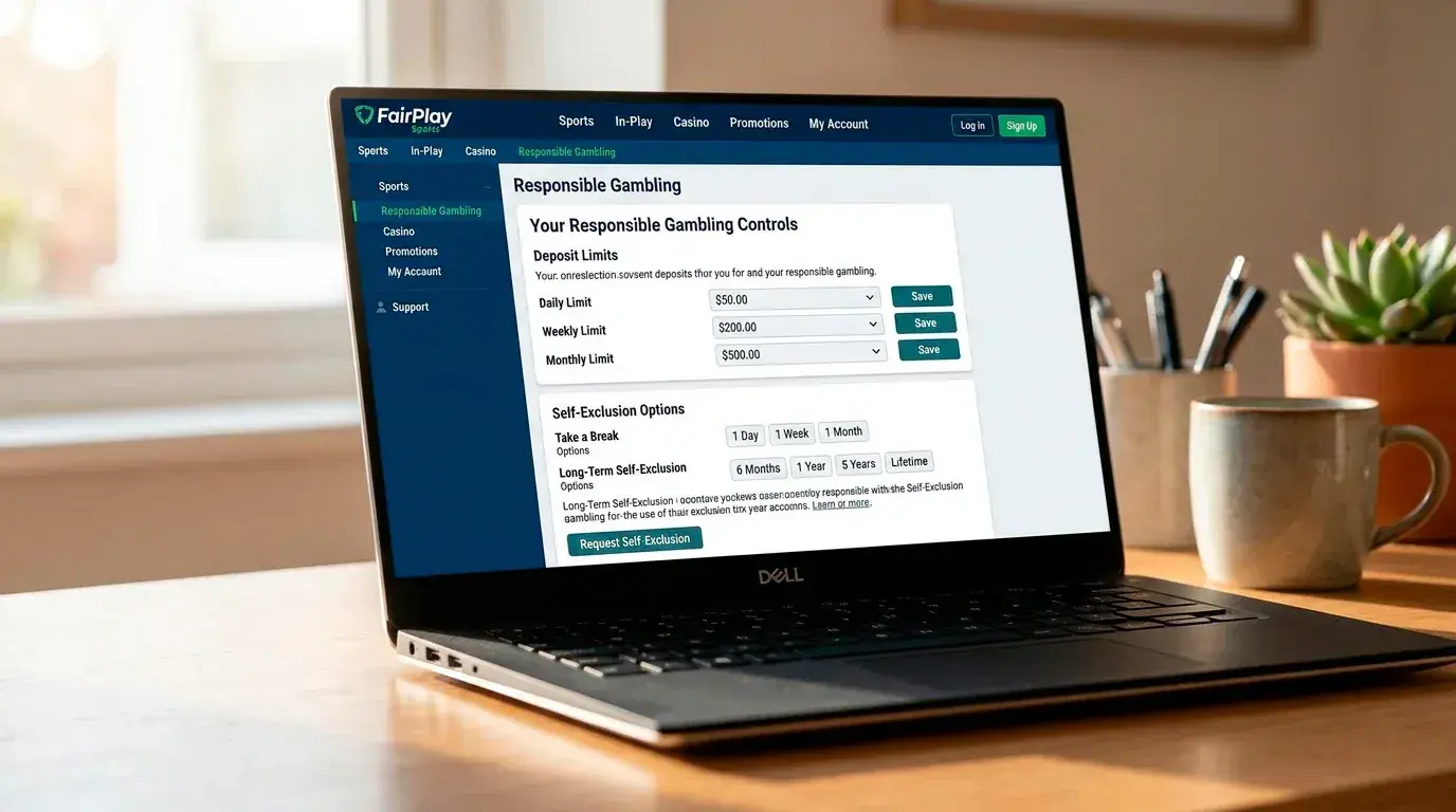 UK Gambling Commission responsible gambling tools displayed in a sportsbook account